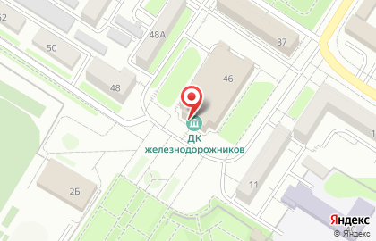 Дом культуры железнодорожников на улице Просвещения на карте