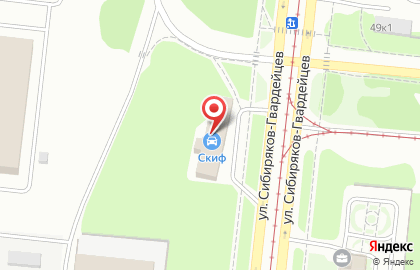 СКИФ на площади Сибиряков-Гвардейцев на карте