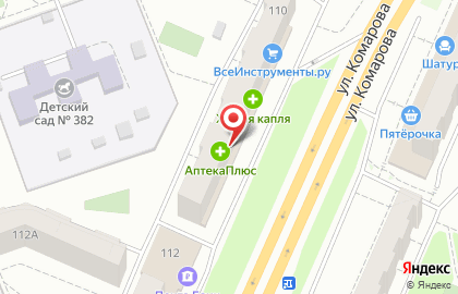 Челябинский филиал Банкомат, МДМ Банк на улице Комарова на карте