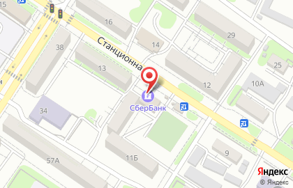 Терминал СберБанк на Станционной улице на карте
