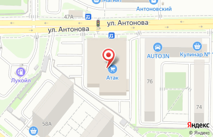 Туристическое агентство TUI на улице Антонова на карте