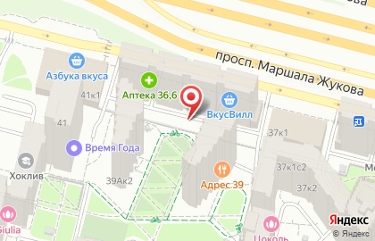 Септима на проспекте Маршала Жукова на карте