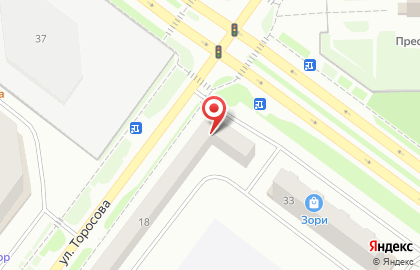 Парикмахерская Очарование на улице Торосова на карте