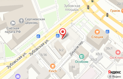 TNT Express пункт приема на Зубовской улице на карте