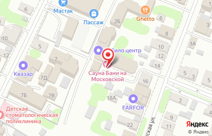 Гостинично-банный комплекс Бани На Московской на карте