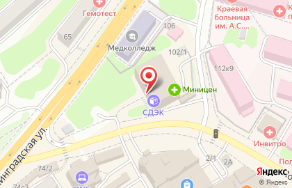 Поликлиника Здоровье в Петропавловске-Камчатском на карте