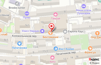 Ресторан БентоманиЯ на карте