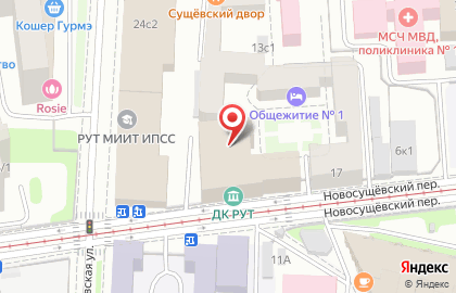 Компания Стяжка пола в Новосущёвском переулке на карте