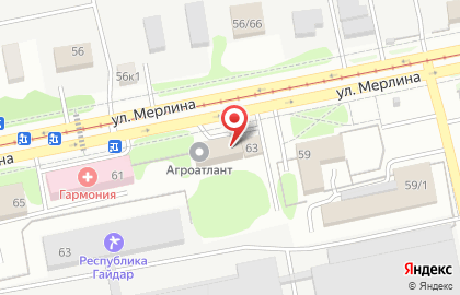 База отдыха Республика Гайдар на улице Петра Мерлина на карте