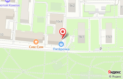 Супермаркет Пятёрочка в Москве на карте