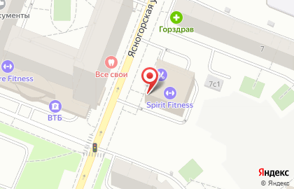 Химчистка-прачечная Лисичка на Ясногорской улице на карте