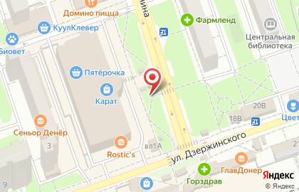 Магазин замороженных полуфабрикатов Элика на улице Ленина на карте