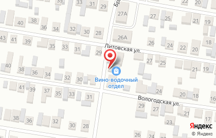 Продовольственный магазин на Литовской улице на карте