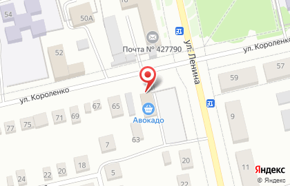 Продуктовый магазин на улице Короленко на карте