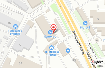 Торговый дом Святогор в Правобережном округе на карте