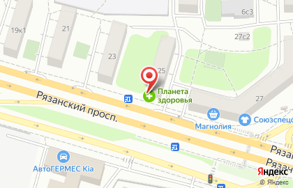 Аптека Планета здоровья на метро Стахановская на карте
