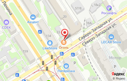 Служба доставки готовых блюд Огонь на карте
