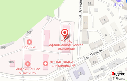 Находкинская больница на улице Павлова на карте