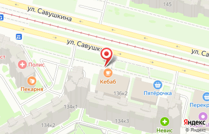 Банкомат МосОблБанк на улице Савушкина на карте