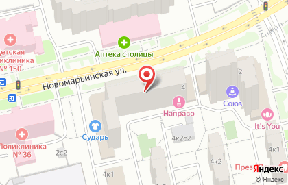 Росбанк акб ОАО Дополнительный Офис Новомарьинский на карте