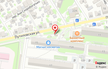 Киоск по продаже кондитерских изделий на Путиловской улице на карте