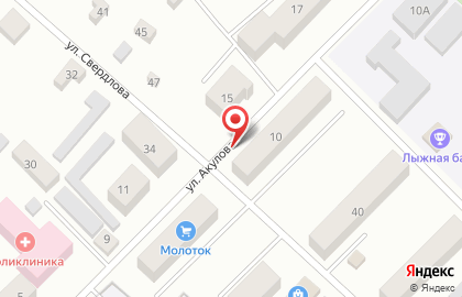 EХ на улице Акулова на карте