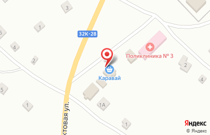 Продовольственный магазин Каравай на улице Матросова на карте