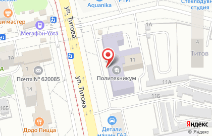 Автошкола Авто-Лада на улице Титова на карте