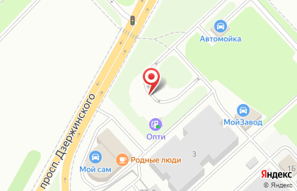 АЗС, ИП Ферштут Е.М. на проспекте Дзержинского на карте