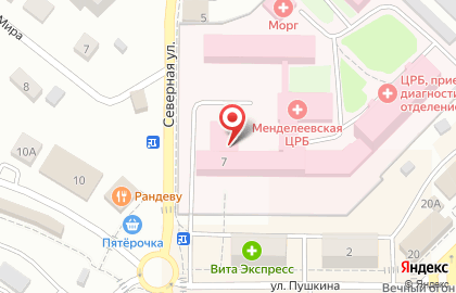 Менделеевская центральная районная больница на карте