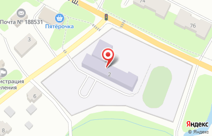 Большеижорская средняя общеобразовательная школа на улице Астанина на карте