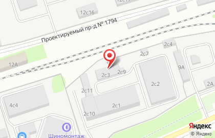 Шиномонтажная мастерская ШинПро во 2-м Грайвороновском проезде на карте
