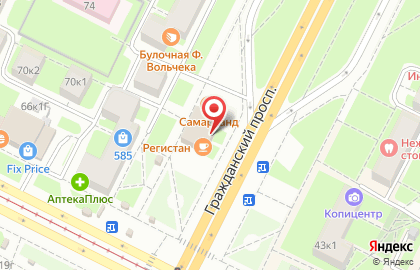 Ресторан быстрого питания Мастер Кебаб на Гражданском проспекте на карте
