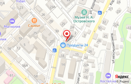 Продуктовый магазин на Театральной, 30 на карте