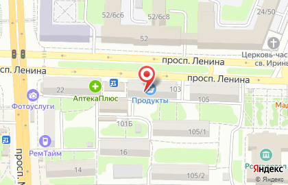 Тигренок на проспекте Ленина на карте