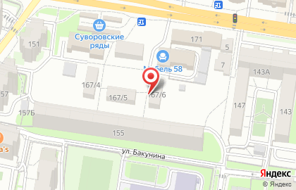 Ремонтная мастерская на ул. Суворова, 167/6 на карте