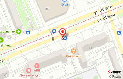 Киоск по продаже цветов, Кировский район на улице Щорса на карте