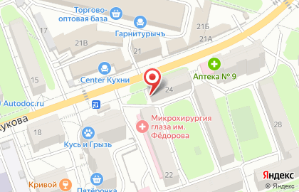Аптека низких цен на улице Маршала Жукова на карте