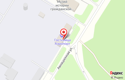 Гостиница Аэропорт на Авиационной улице на карте