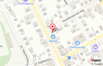 Продуктовый магазин Удача, продуктовый магазин на улице Димитрова на карте