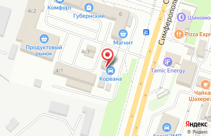 Супермаркет Мираторг на Симферопольском шоссе на карте