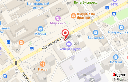 Агентство недвижимости Респект на Крымской улице на карте