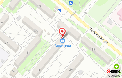 Магазин продовольственных товаров Атлантика на карте
