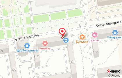 Производственное предприятие Онлайн-печати.ру на бульваре Комарова на карте