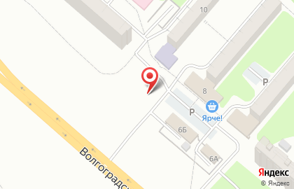 Киоск по продаже фруктов и овощей, Кировский округ на Волгоградской улице на карте