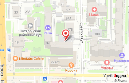 Центральное на Советской улице на карте