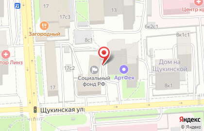 Пенсионный Фонд рф Отделение по г. Москве и мо гу # 9 Сзао на карте
