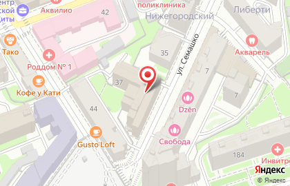 Банкомат АКБ САРОВБИЗНЕСБАНК на улице Семашко на карте
