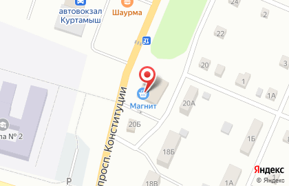 Супермаркет Магнит в Куртамыше на карте