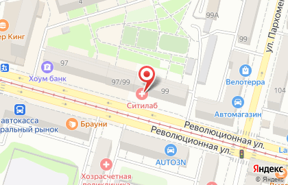 Стоматология Эмидент Люкс на Революционной улице, 99 на карте